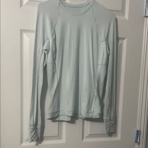 lululemon athletica Soft Blue Long Sleeve Tee